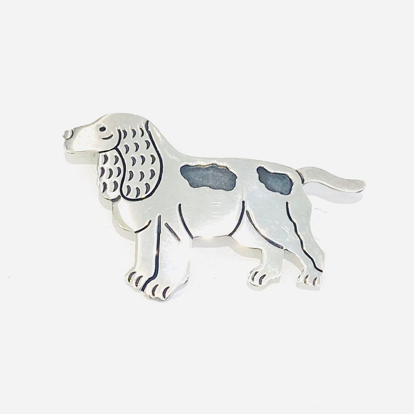 Sterling Silver Dog Brooch