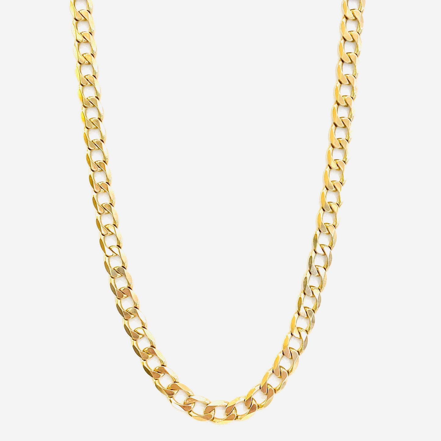 9ct Yellow Gold Curb Link 26" Chain Pre Loved