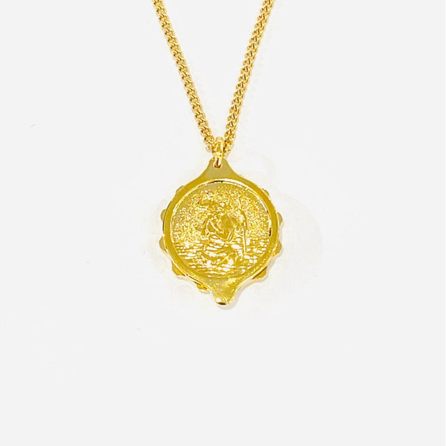 Gold Plated Stainless Steel SOS Talisman Necklace
