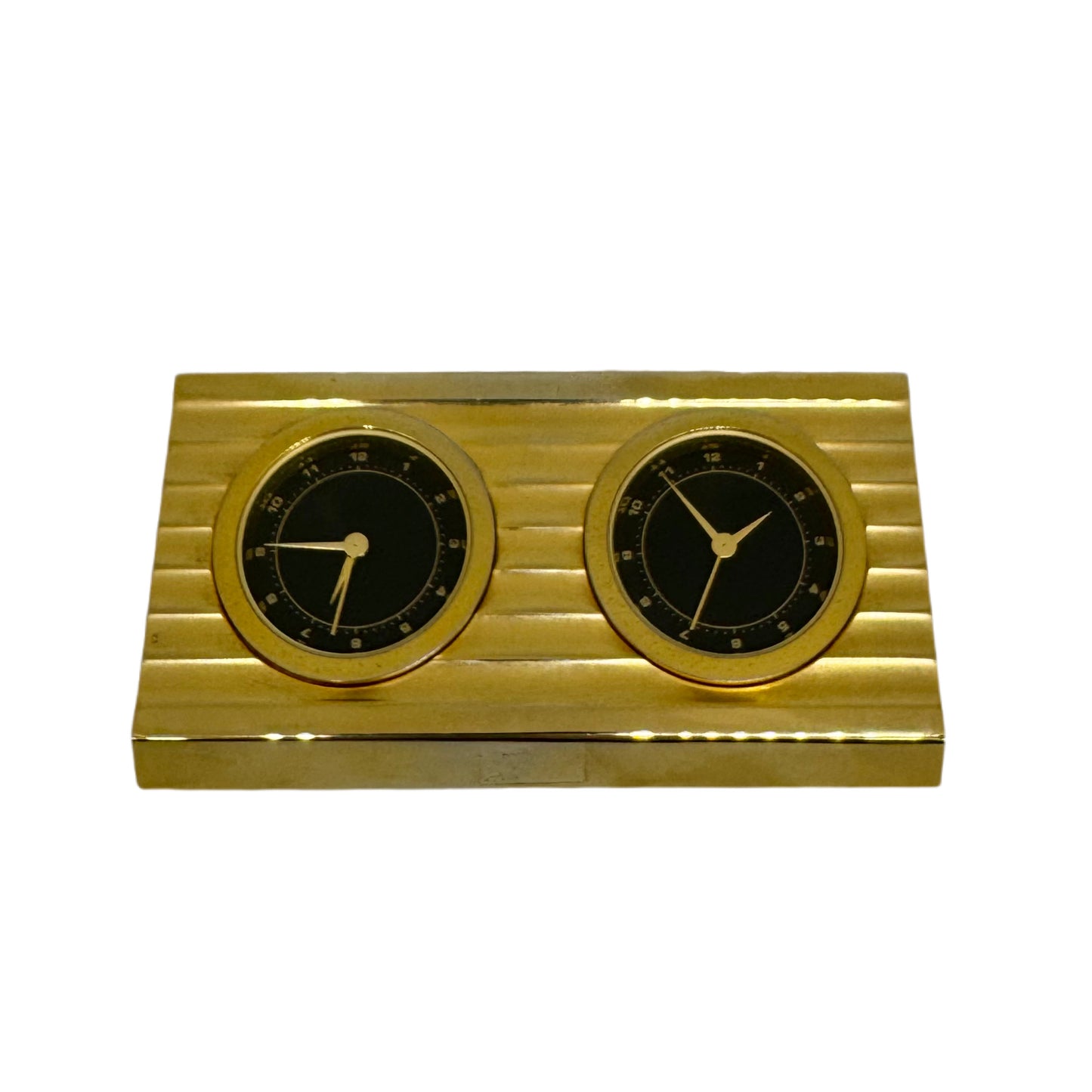 IMP 407 Gold coloured Duo wedge shaped clock