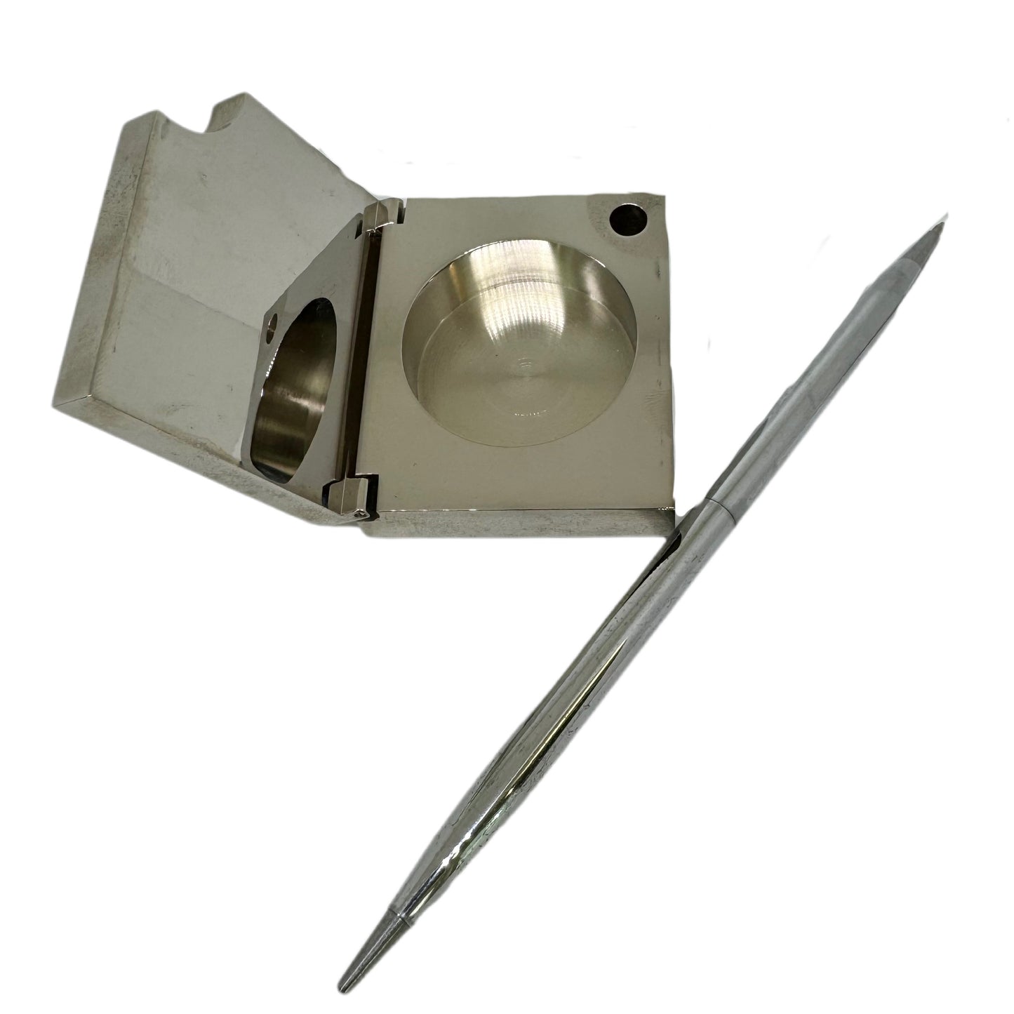 IMP 408/S Miniature Clip Tray Clock with Chrome Pen