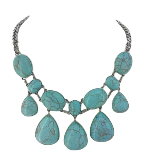 JA5254797 Fossil Ladies Wild Orchid Semi Precious Turquoise Necklace