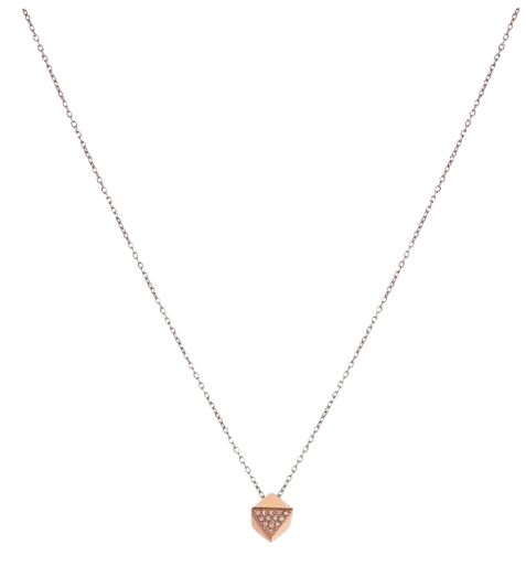 Fossil Faceted Nugget Pendant Necklace JF02001791