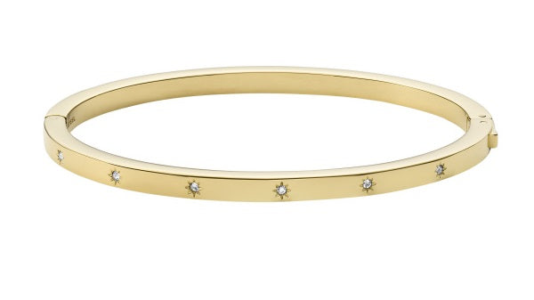 FOSSIL Sadie - Gold plated Stainless Steel Sparkle Bangle JF03872710