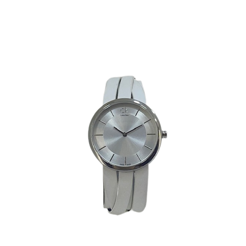 CK Calvin Klein Stainless Steel Watch on White Strap Multi-Strand K2R2M1