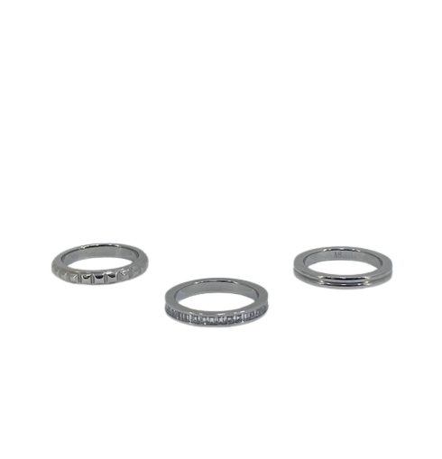 KJ81WR050108 CK Calvin Klein Stainless Steel Astound 3 Piece Ring Size 56/P