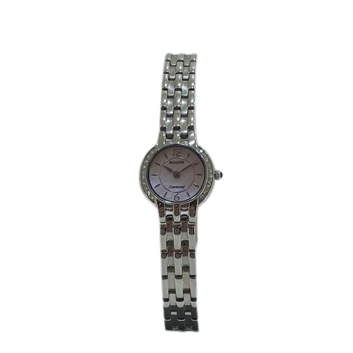 LB1117PP Accurist Ladies Stainless Steel Bracelet Watch Diamond Set Bezel