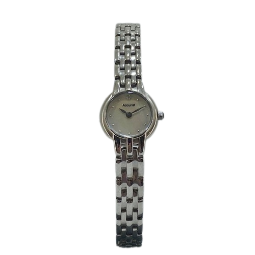 Genuine Accurist Stainless Steel Round MOP faced Bracelet watch LB1171PP £99