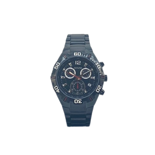 Accurist Chronograph Black Ion Plated Bracelet watch