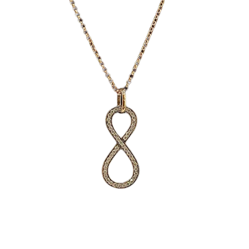 Thomas Sabo Silver/Rose gold plated CZ set Infinity pendant ref PE674-416-14