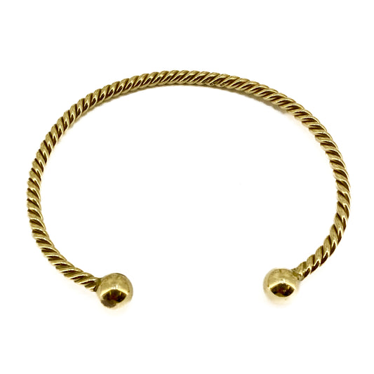 9ct Yellow Gold Torque Bangle Pre Loved
