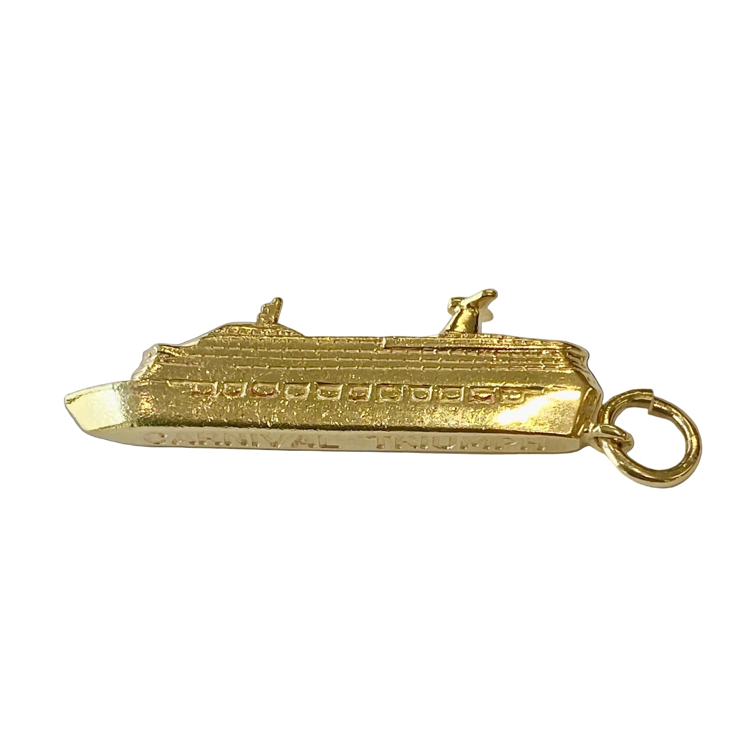 9ct yellow gold Cruise ship charm Pre-Loved