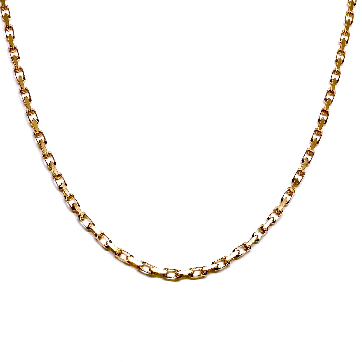 9ct Yellow Gold 30" Oval Filed Belcher Pre-Loved Chain