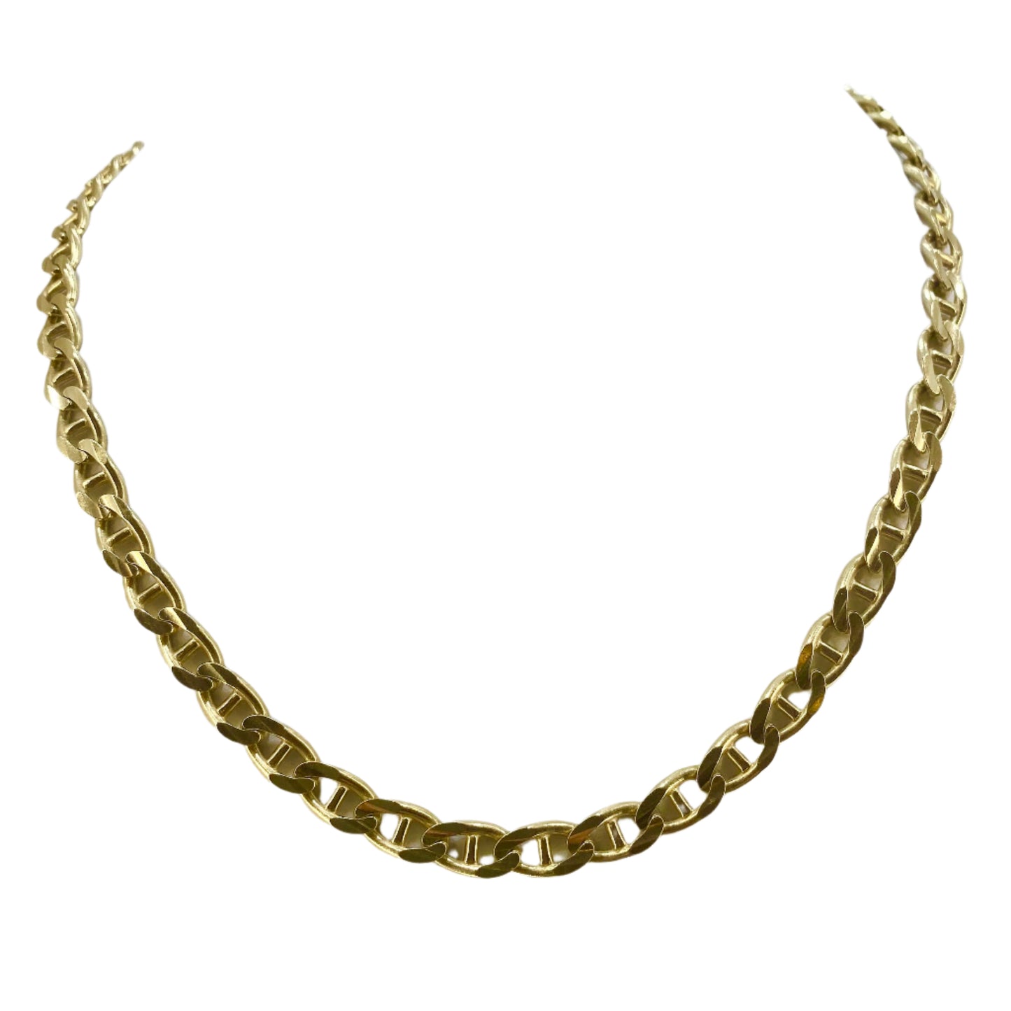 9ct Yellow Gold Anchor Curb Chain Necklace Pre Loved
