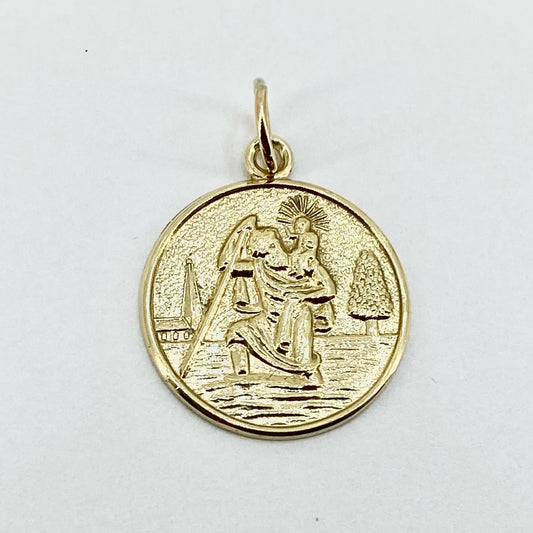 9ct Y/G St Christopher Pendant Pre Loved