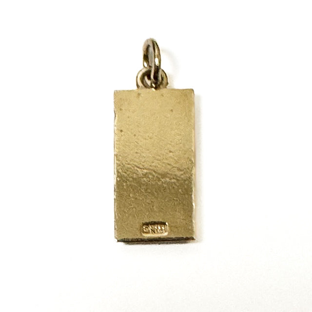 9ct Yellow Gold Ingot Pendant Pre Loved