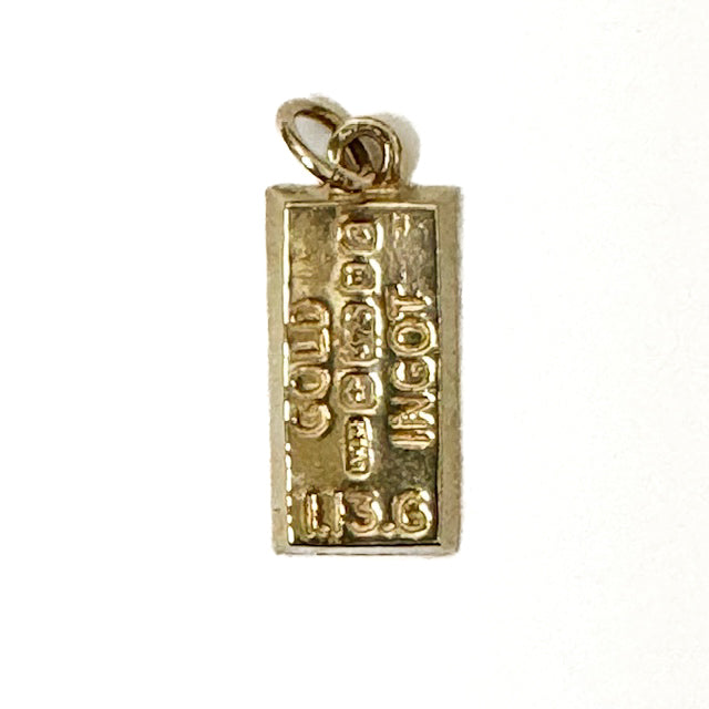 9ct Yellow Gold Ingot Pendant Pre Loved
