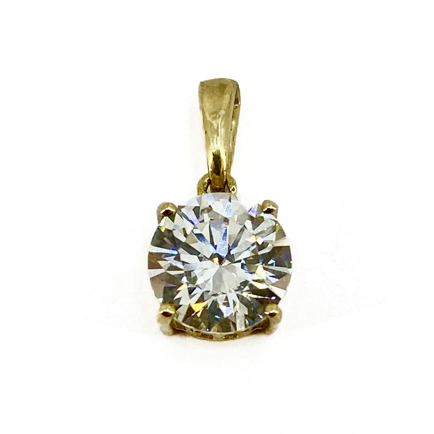 9ct Yellow Gold CZ Set Pendant Pre-Loved