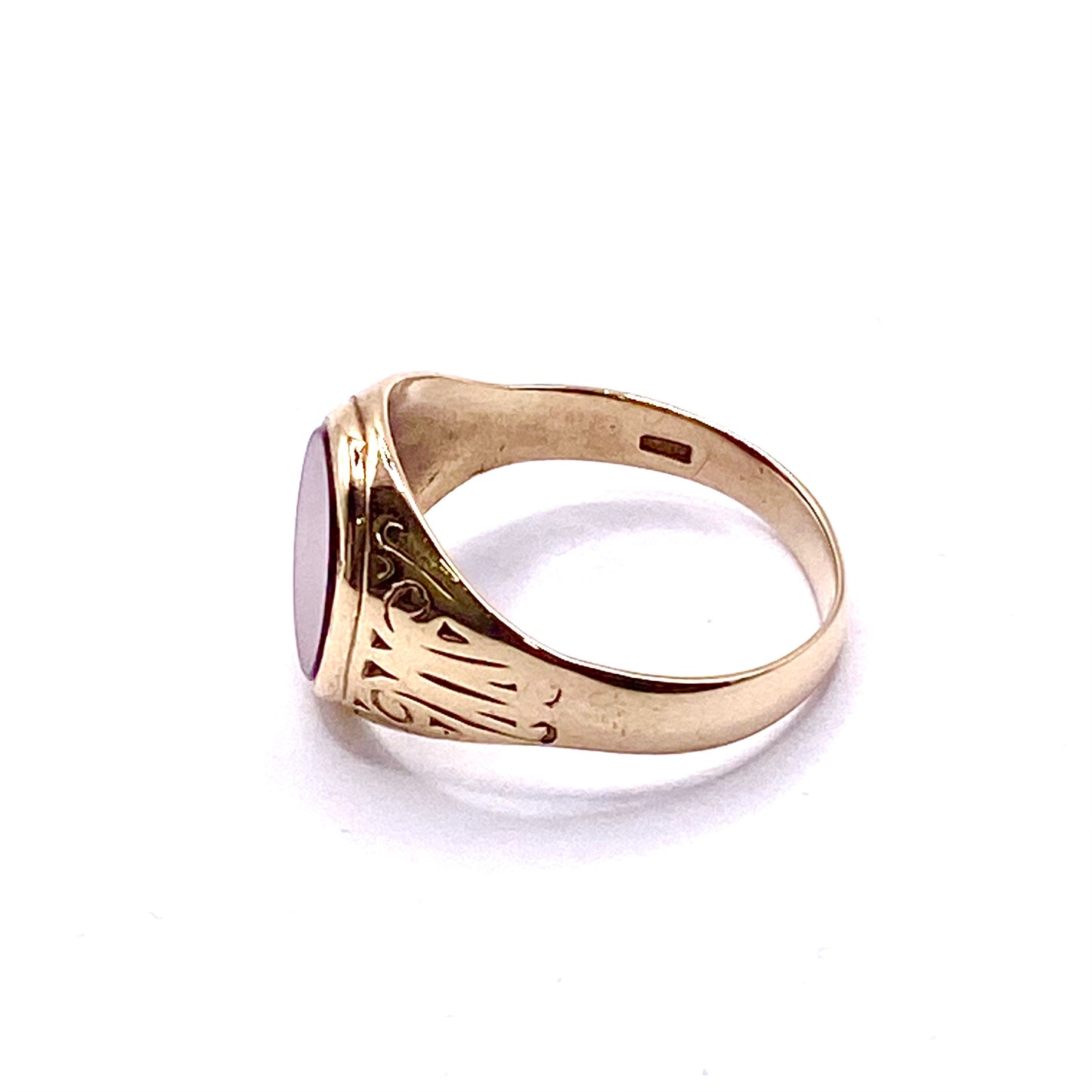 9ct Yellow Gold Carnelian Signet Ring Pre Loved