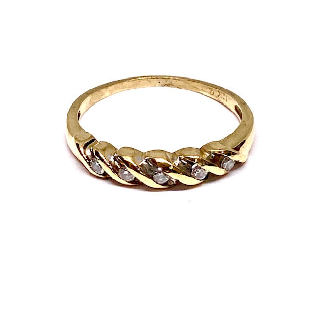 18ct Yellow Gold Diamond Set Pre-Loved Eternity Ring
