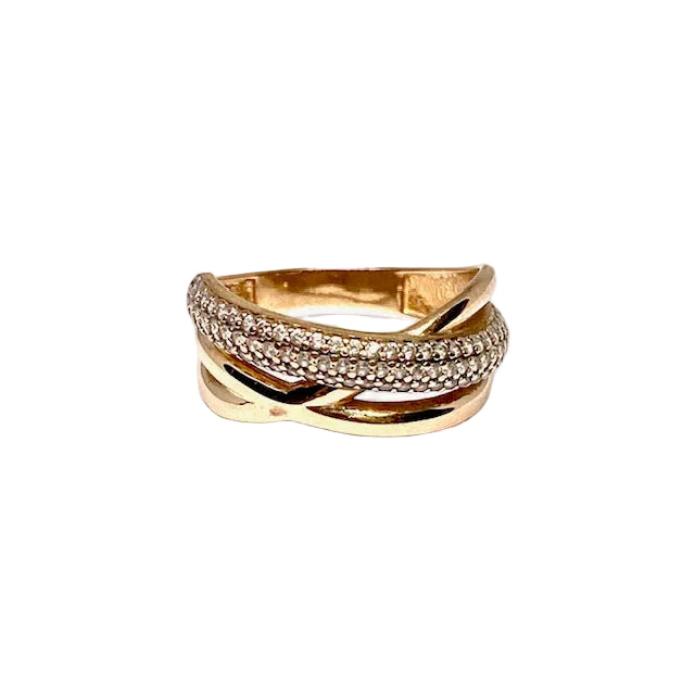 Rose Gold Cubic Zirconia Ring Pre-Loved