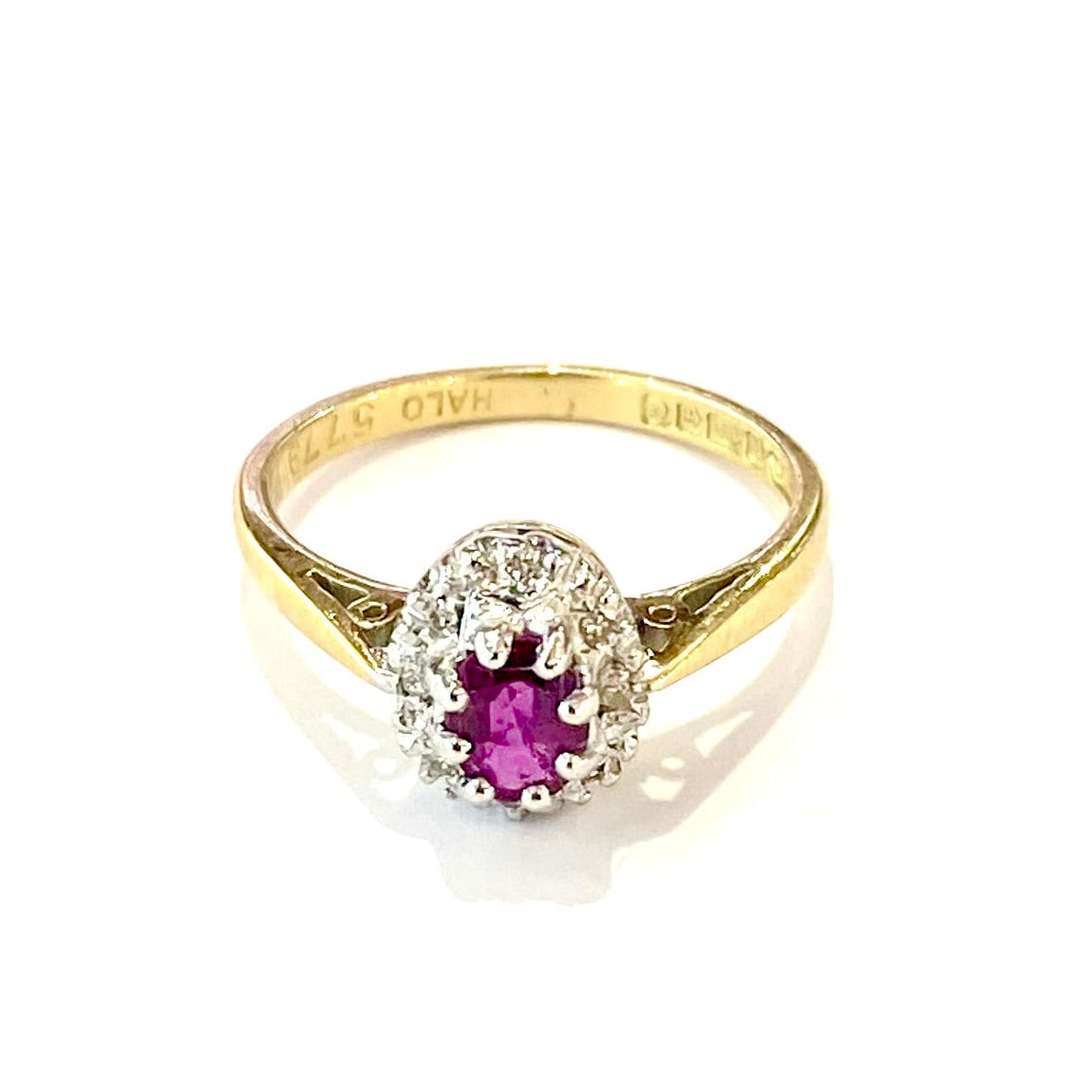 18ct Gold Ruby and Diamond Cluster Ring