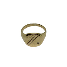Load image into Gallery viewer, 9ct Yellow Gold Diamond Set Cushion Shape Signet Ring  - Pre-Loved

