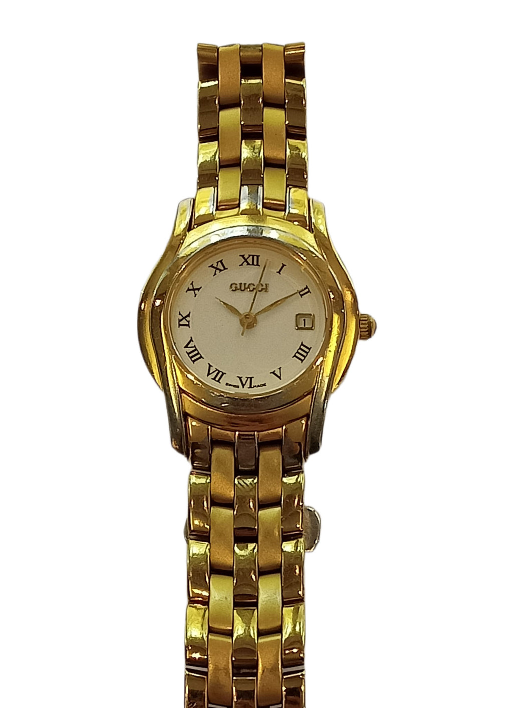 Pre-Loved Ladies Gucci Watch 5400L Gold Plated Stainless Steel Bracelet Watch
