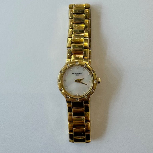 Raymond Weil Ladies Gold Coloured Watch Pre-Loved