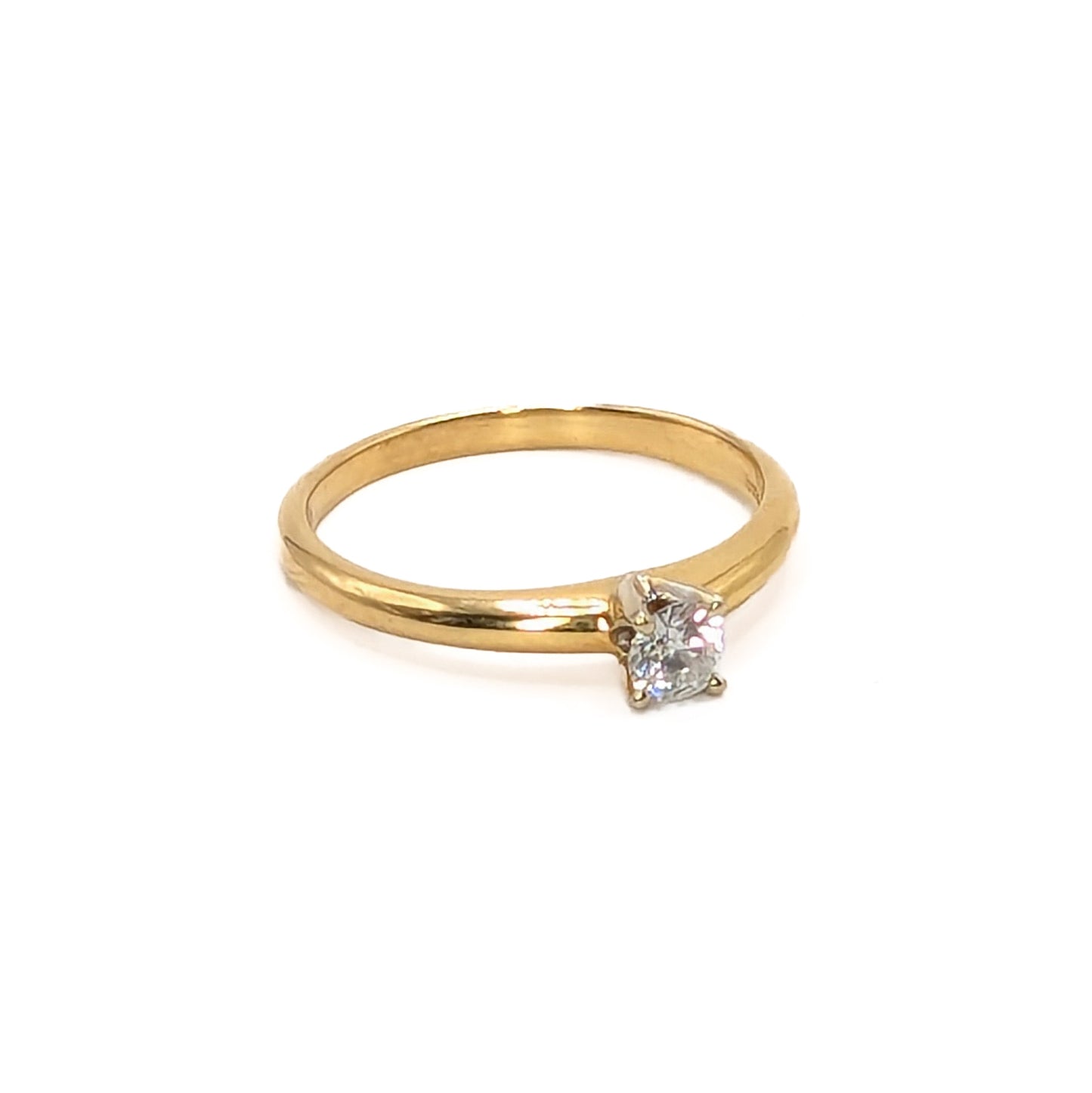 18ct Yellow Gold Diamond Solitaire Ring