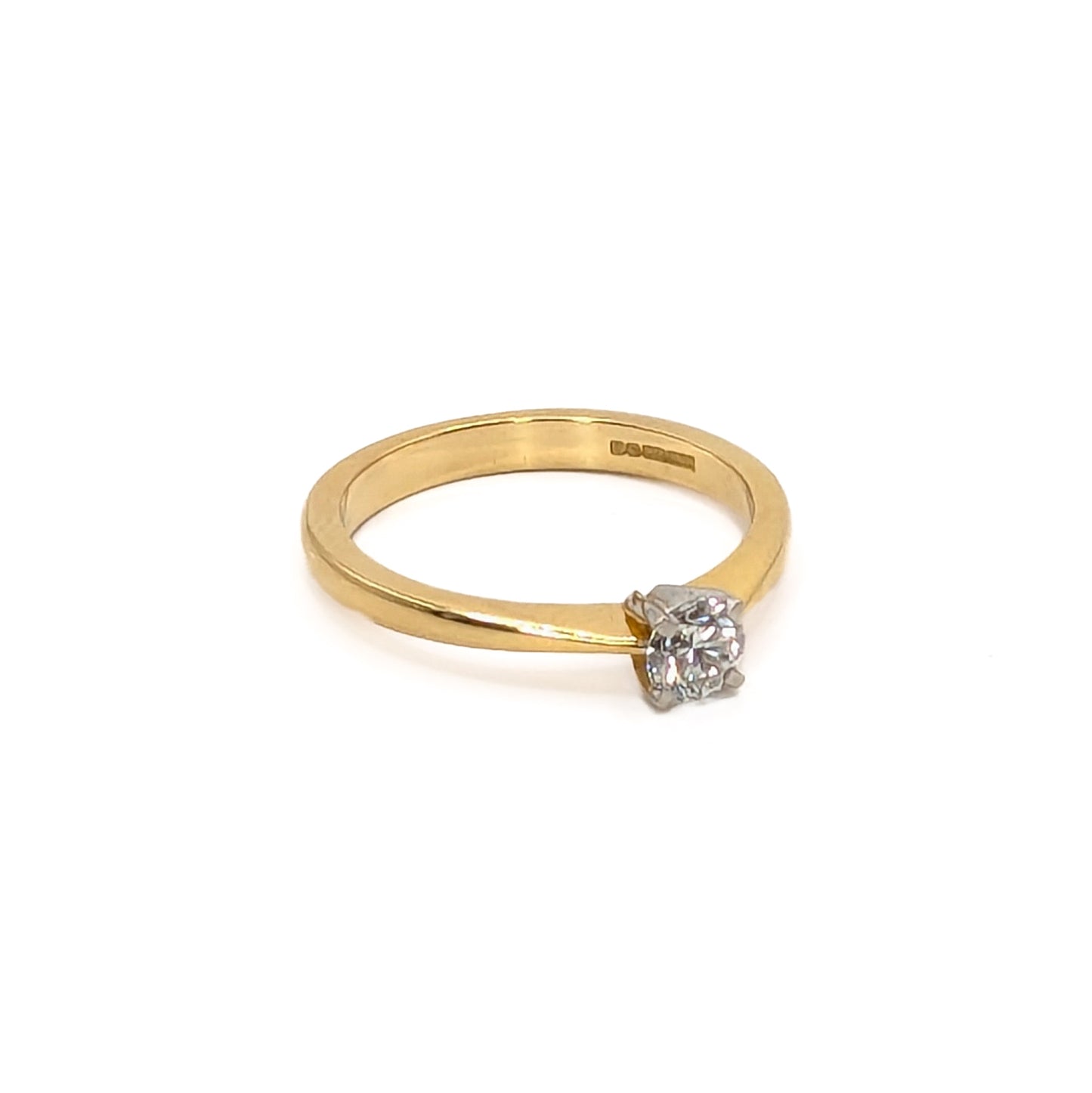18ct Yellow Gold Diamond Solitaire Ring