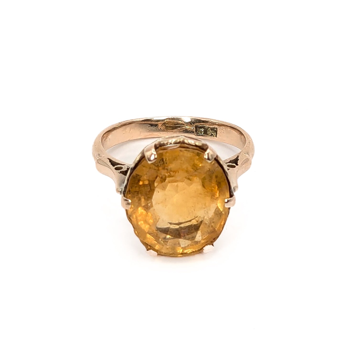 Yellow Gold Citrine Set Ring Pre Loved