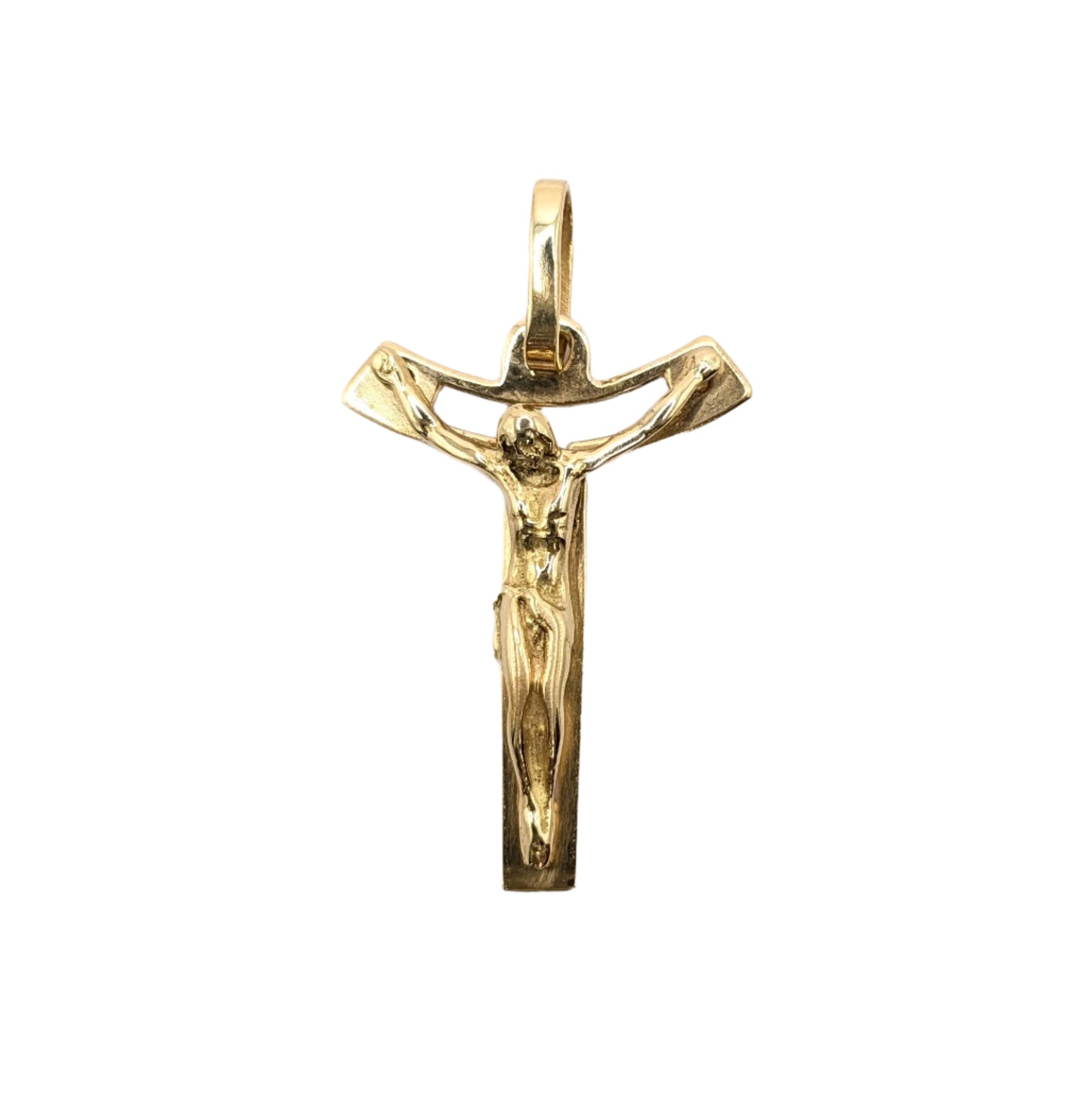 18ct Yellow Gold Crucifix Pendant Pre Loved