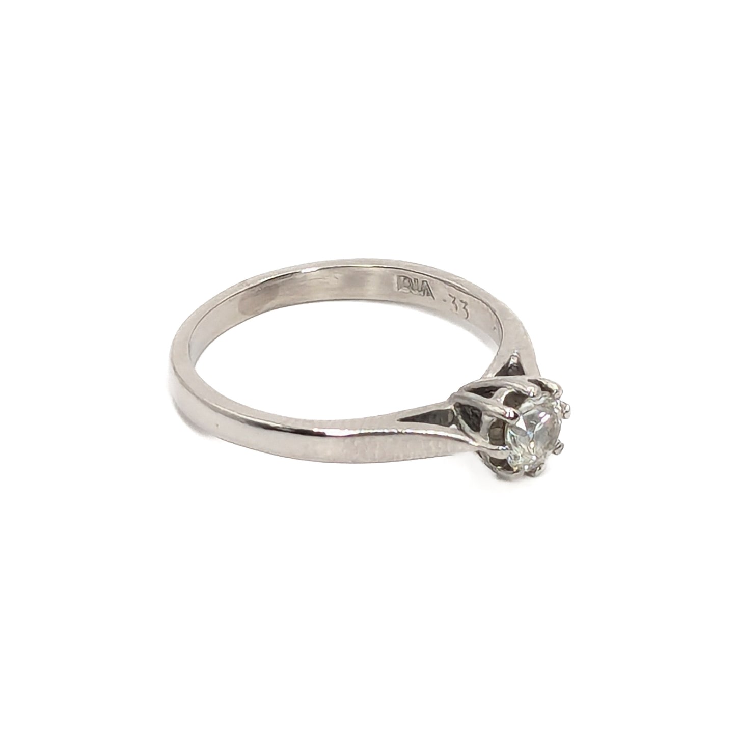Platinum 0.33ct Diamond Solitaire Ring Pre Loved