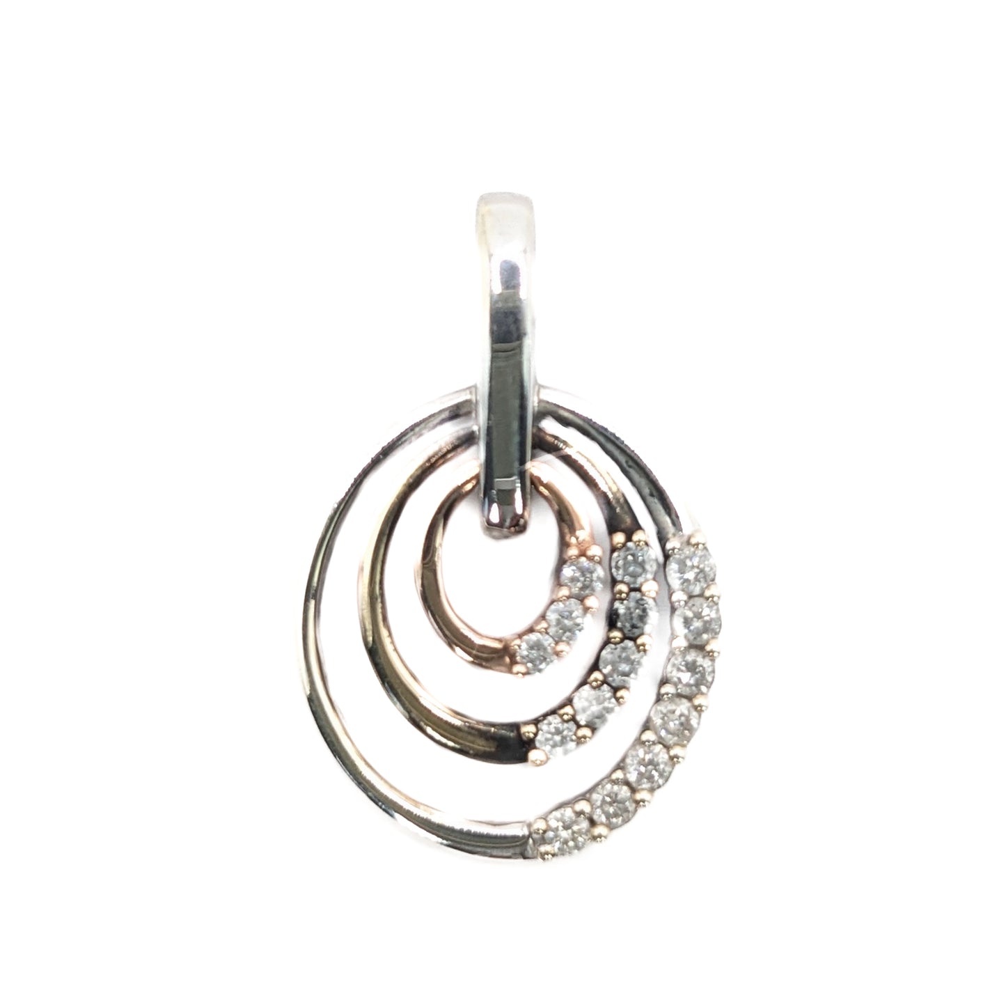 9ct White Gold Diamond Set Pendant Pre Loved