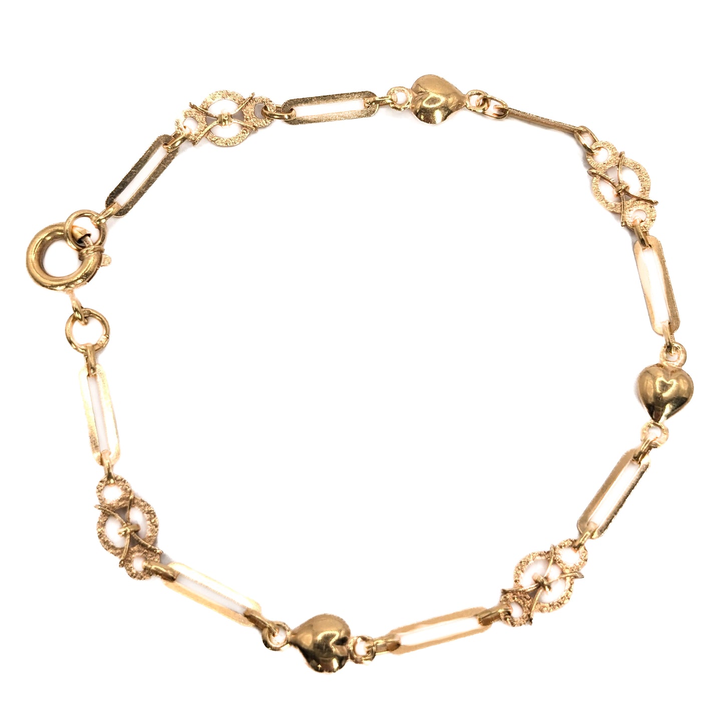 18ct Yellow Gold Fancy Link Bracelet Pre Loved