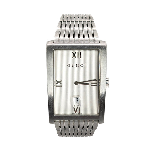 Gucci Gents 8605 Series Men's Stainless Steel Bracelet Watch Pre Loved