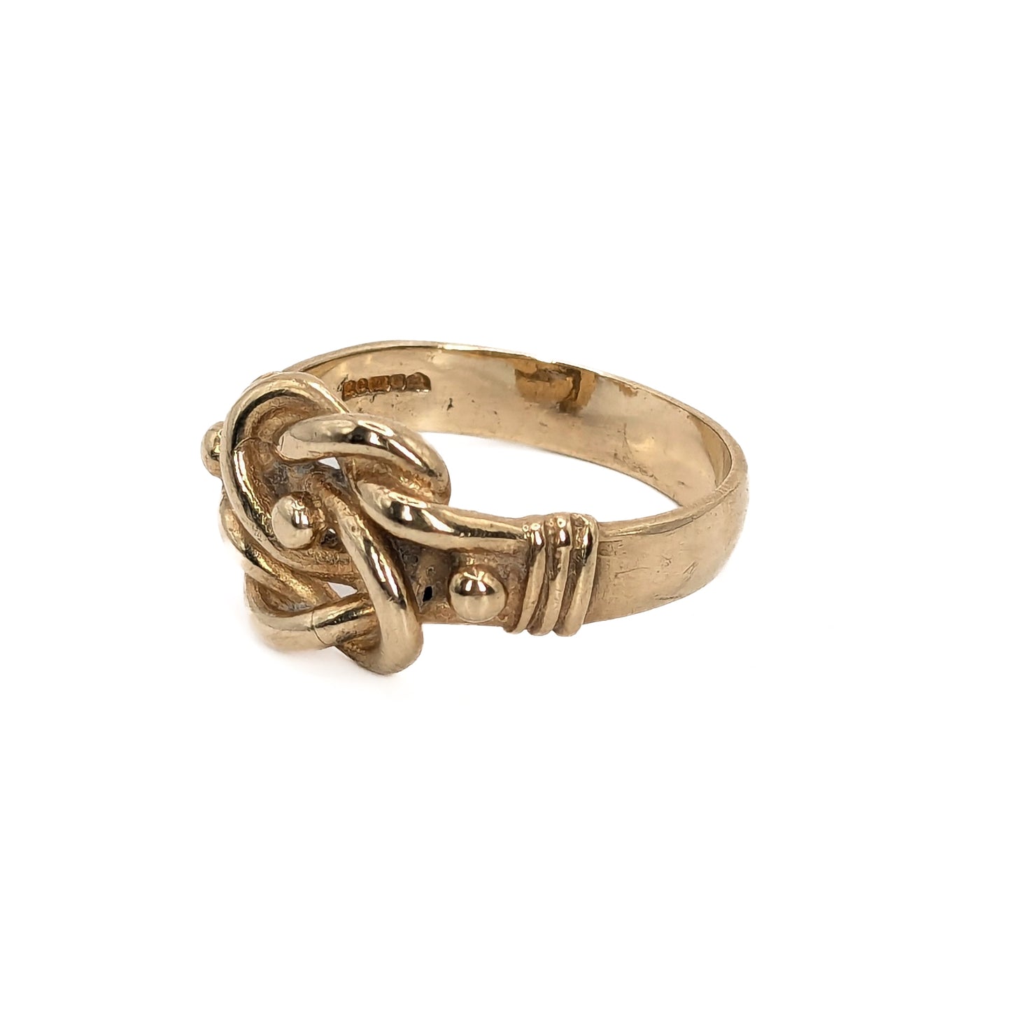 9ct Yellow Gold Knot Signet Ring - Preloved