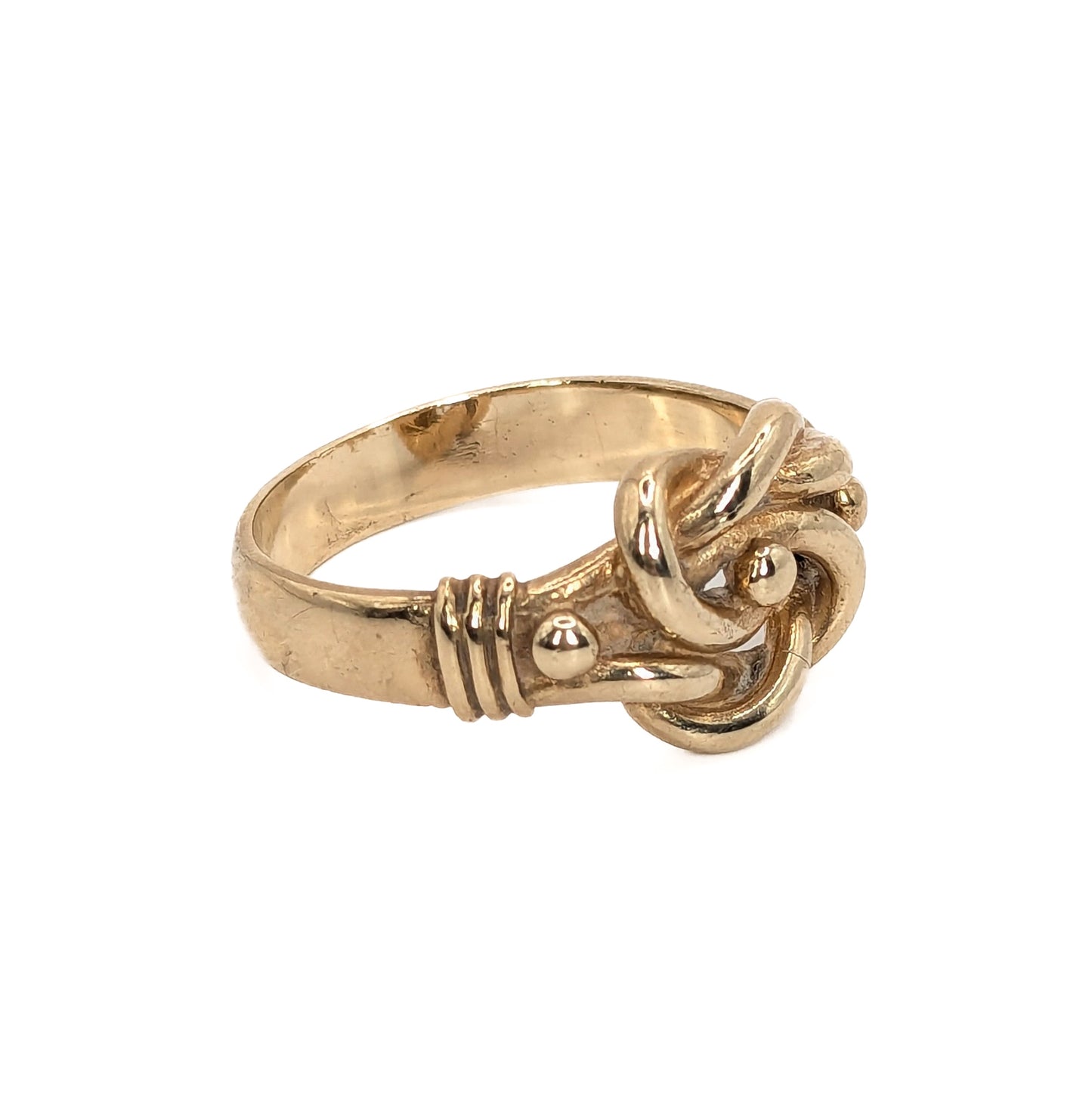 9ct Yellow Gold Knot Signet Ring - Preloved