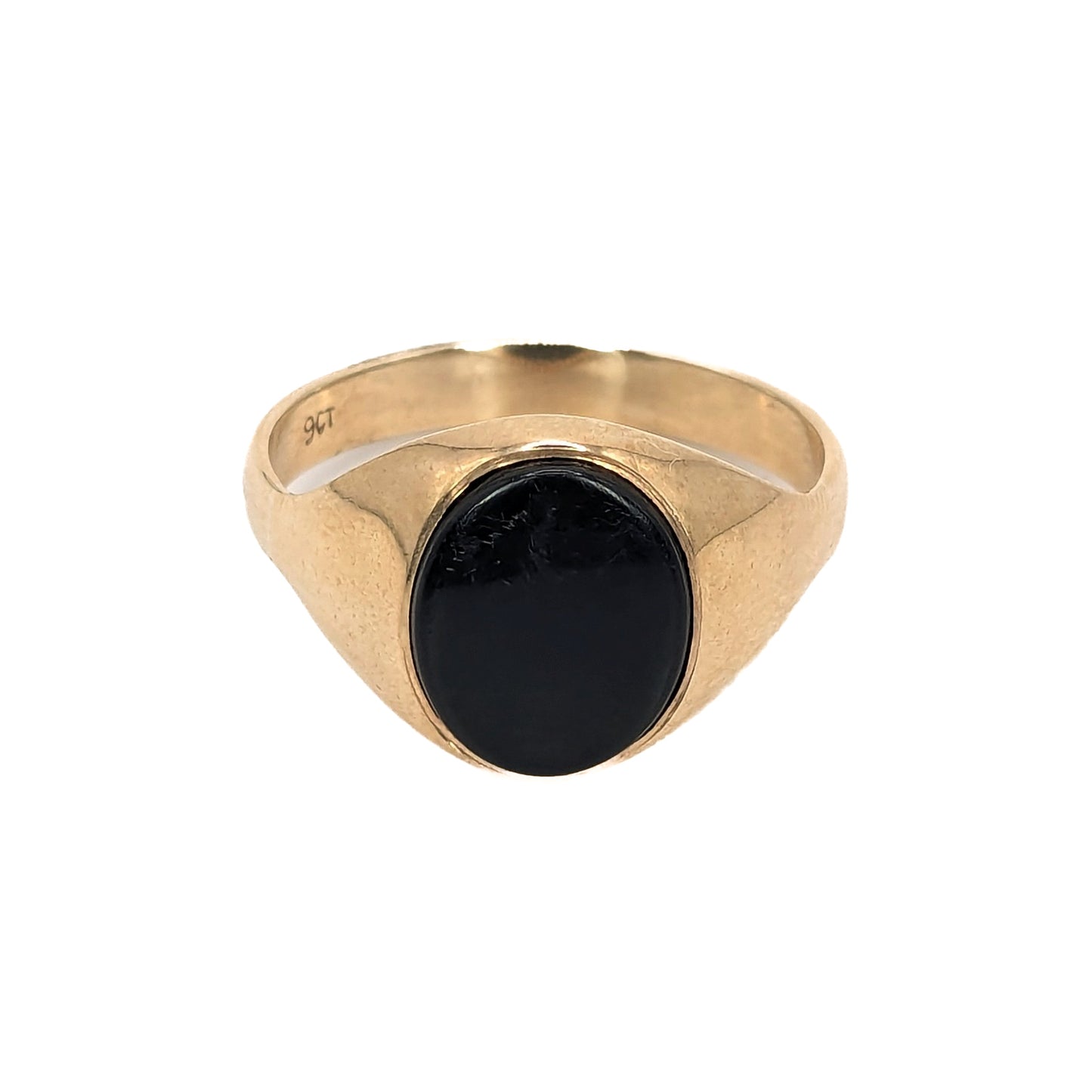 9ct Yellow Gold Onyx Set Signet ring - Pre-Loved