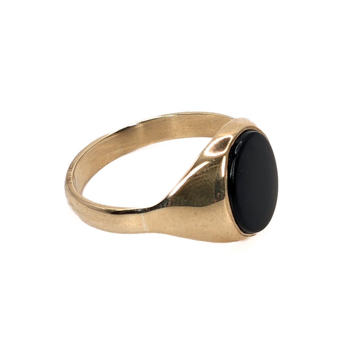 9ct Yellow Gold Onyx Set Signet ring - Pre-Loved