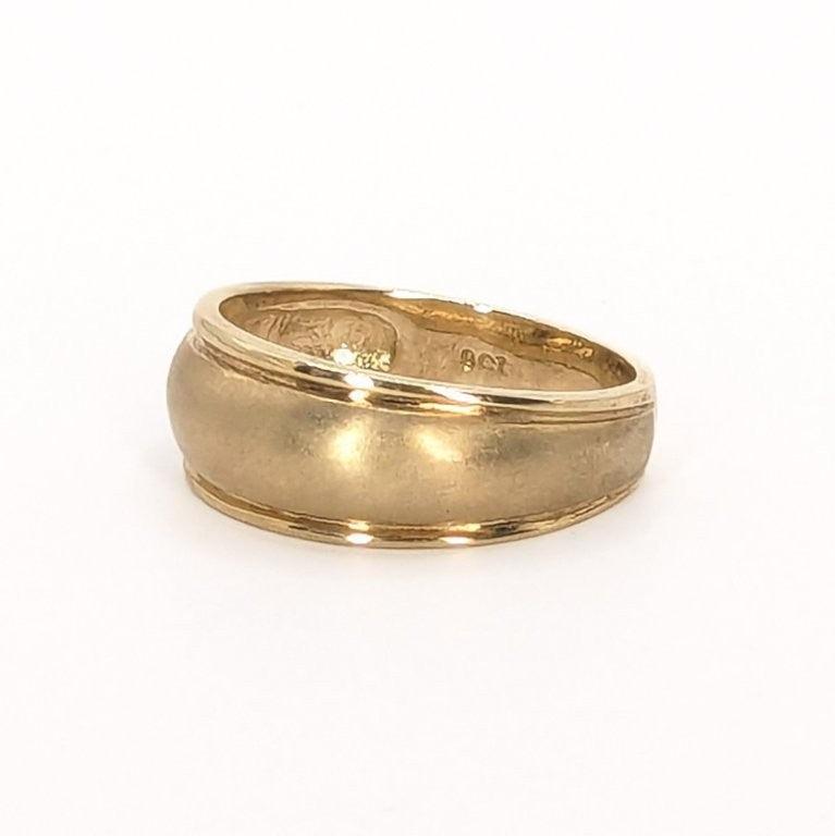 9ct Yellow Gold Brushed/Polished Dress Ring