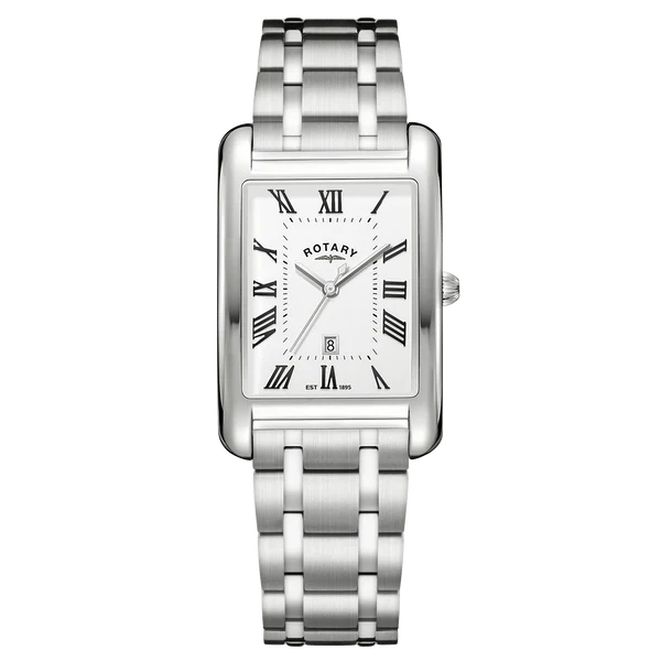 Rotary Heritage Astoria Stainless Steel Bracelet Watch with Date