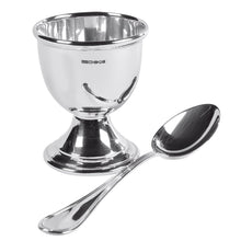 Load image into Gallery viewer, 2838 Pewter Egg Cup set with Silver Plated spoon
