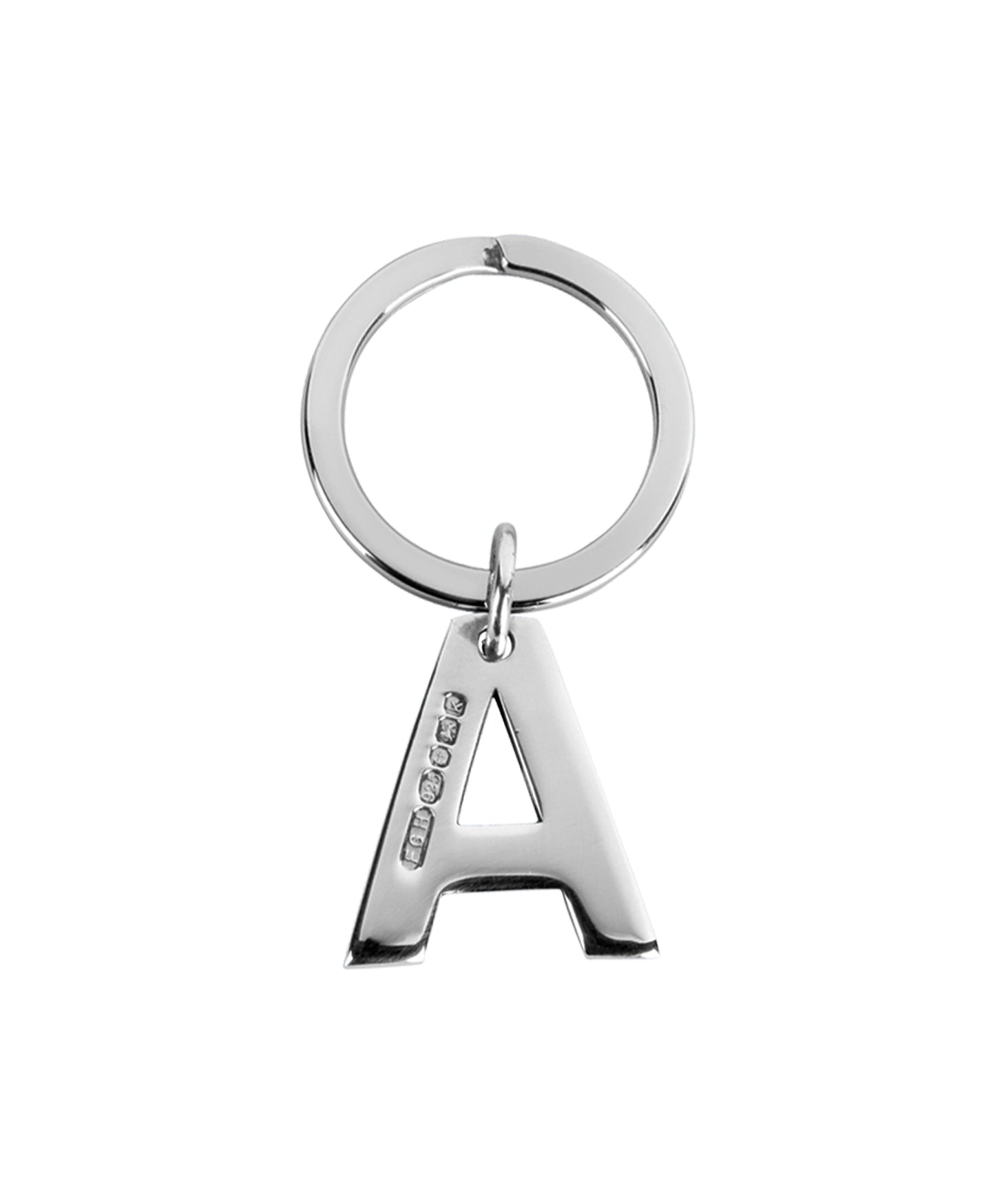 9226 Sterling Silver Initial A Key Ring