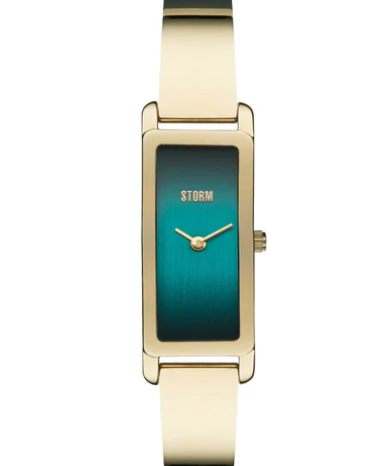 Storm Laila Teal Gold Plated Stainless Steel Bracelet Watch
