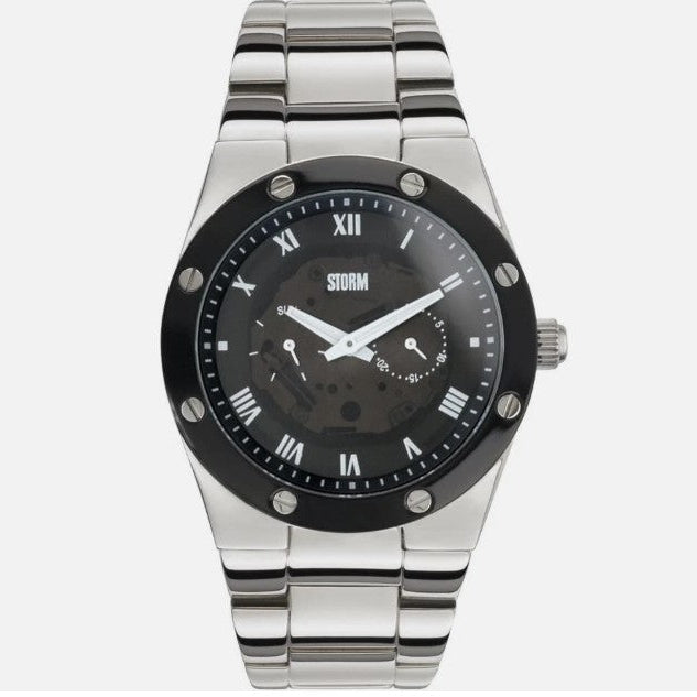 Storm Tempa Grey Dial Chronograph Stainless Steel Watch