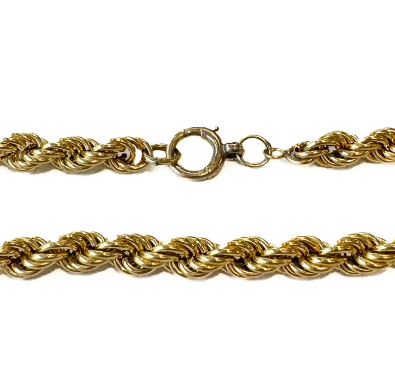 9ct Yellow Gold Rope Style Chain Pre Loved