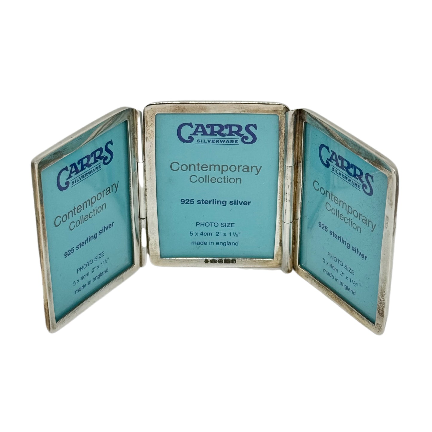 Carrs, Photo Frames - Silver - Small 5 x 4cm set of 3, hinged