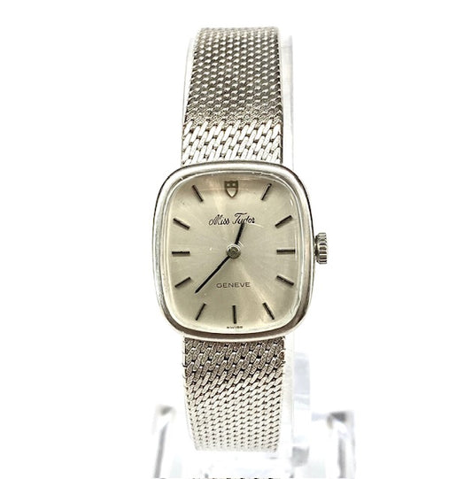 Miss Tudor Vintage 9ct White Gold  mechanical Bracelet watch - Preloved